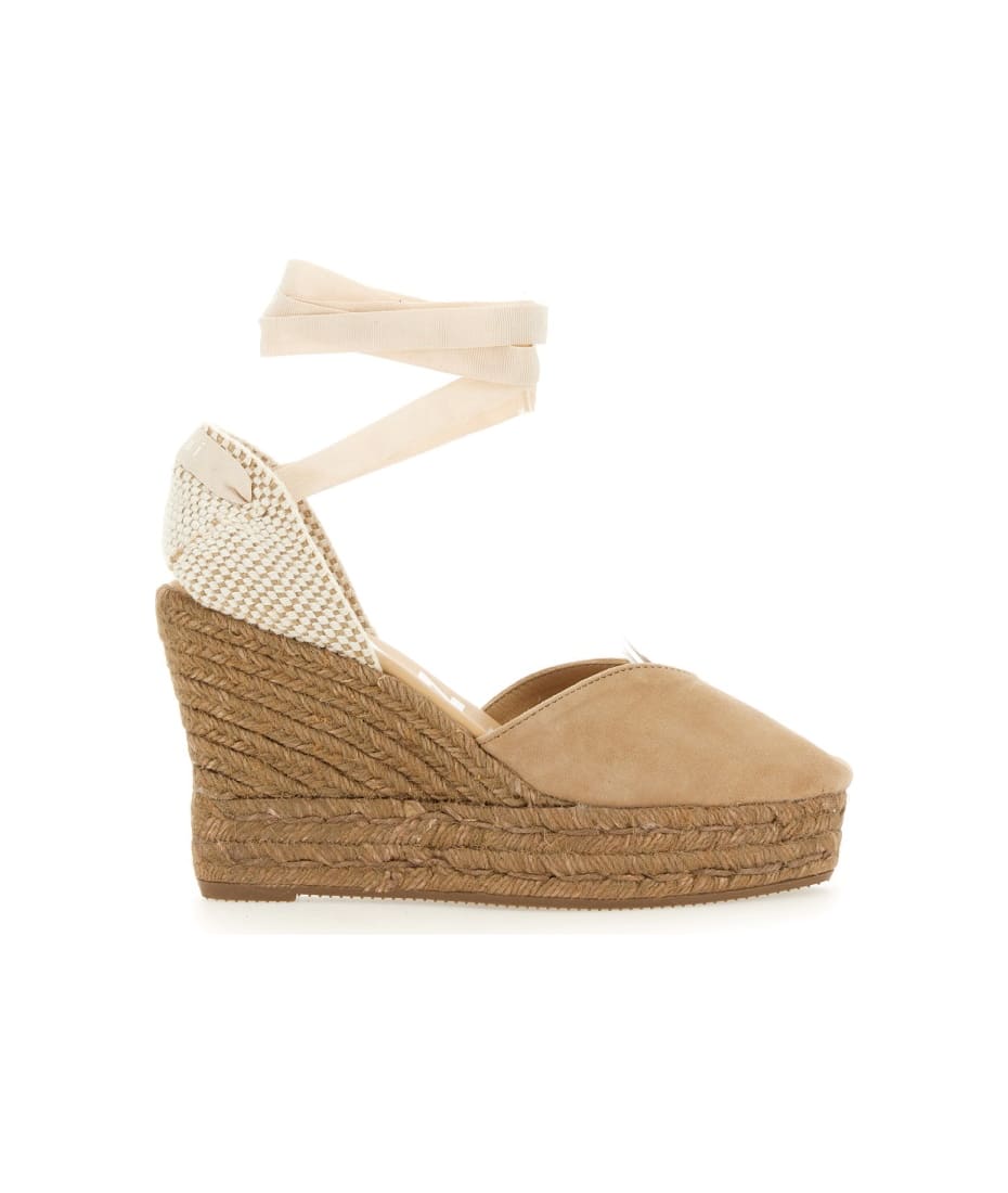 スリッポン MANEBI WEDGE ESPADRILLES Manebí | Raffia Stripes Wedge Espadrilles-Orange Rust