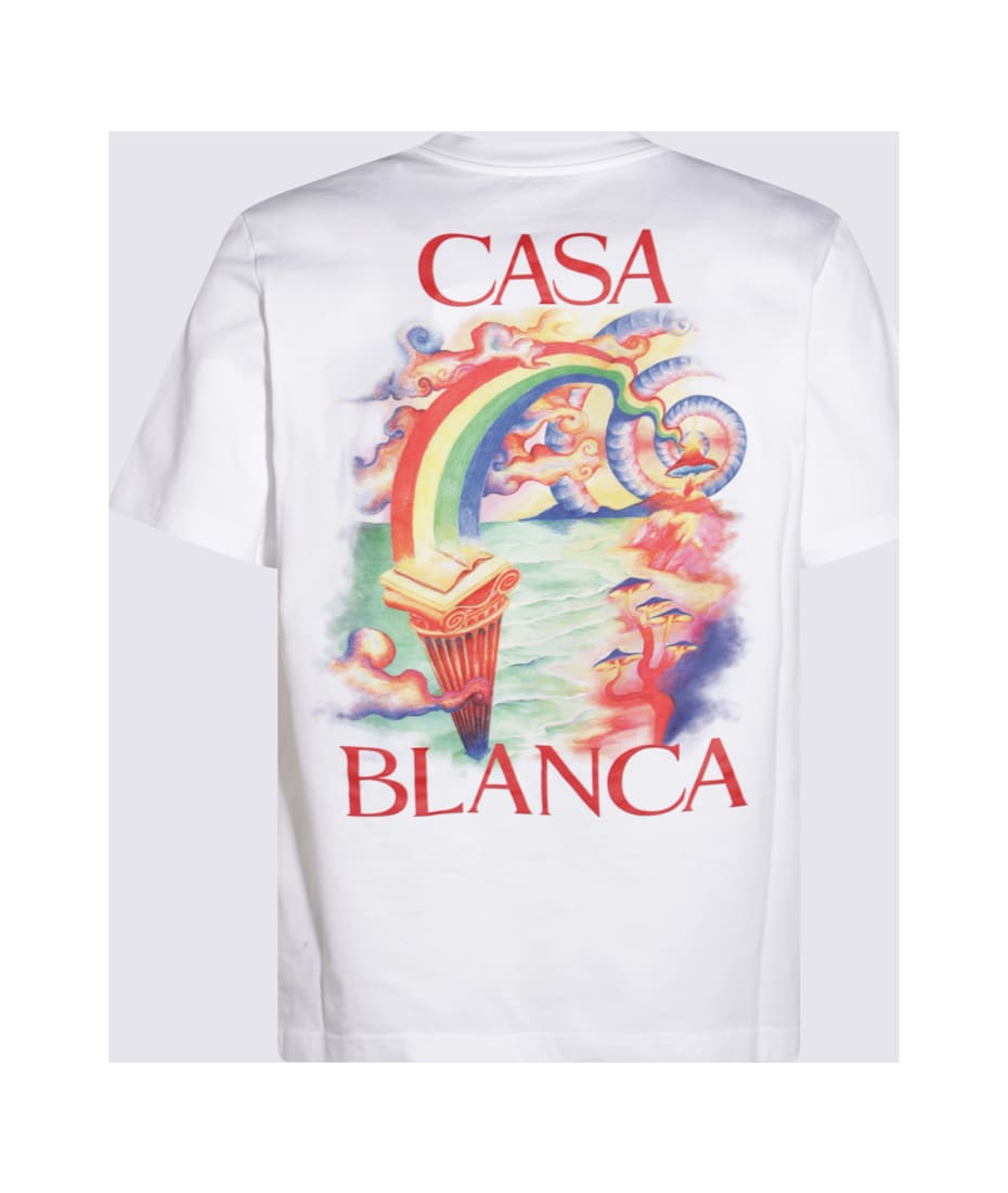 Tシャツ・カットソー Casablanca White cotton t-shirt (WPF25JTS04603 CASWAYMOU) Casablanca White Cotton T-shirt | italist