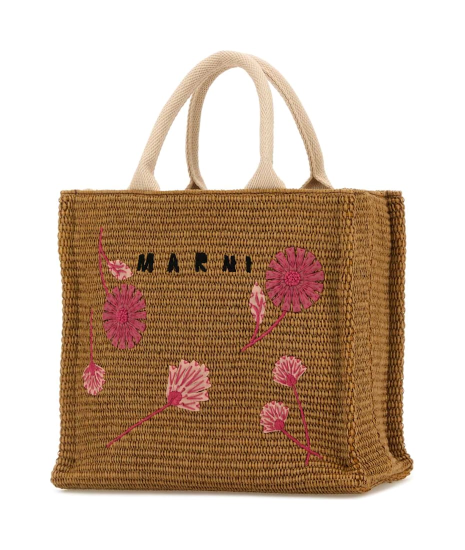 トートバッグ MARNI Biscuit Raffia Small Shopping Bag Marni Biscuit Raffia Small Shopping Bag | italist