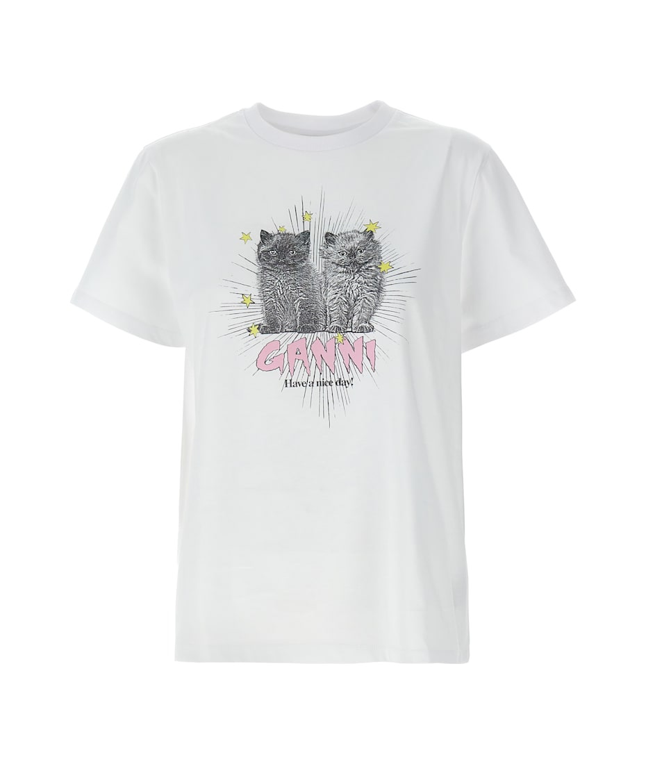Ganni 'kittens' T-shirt | italist