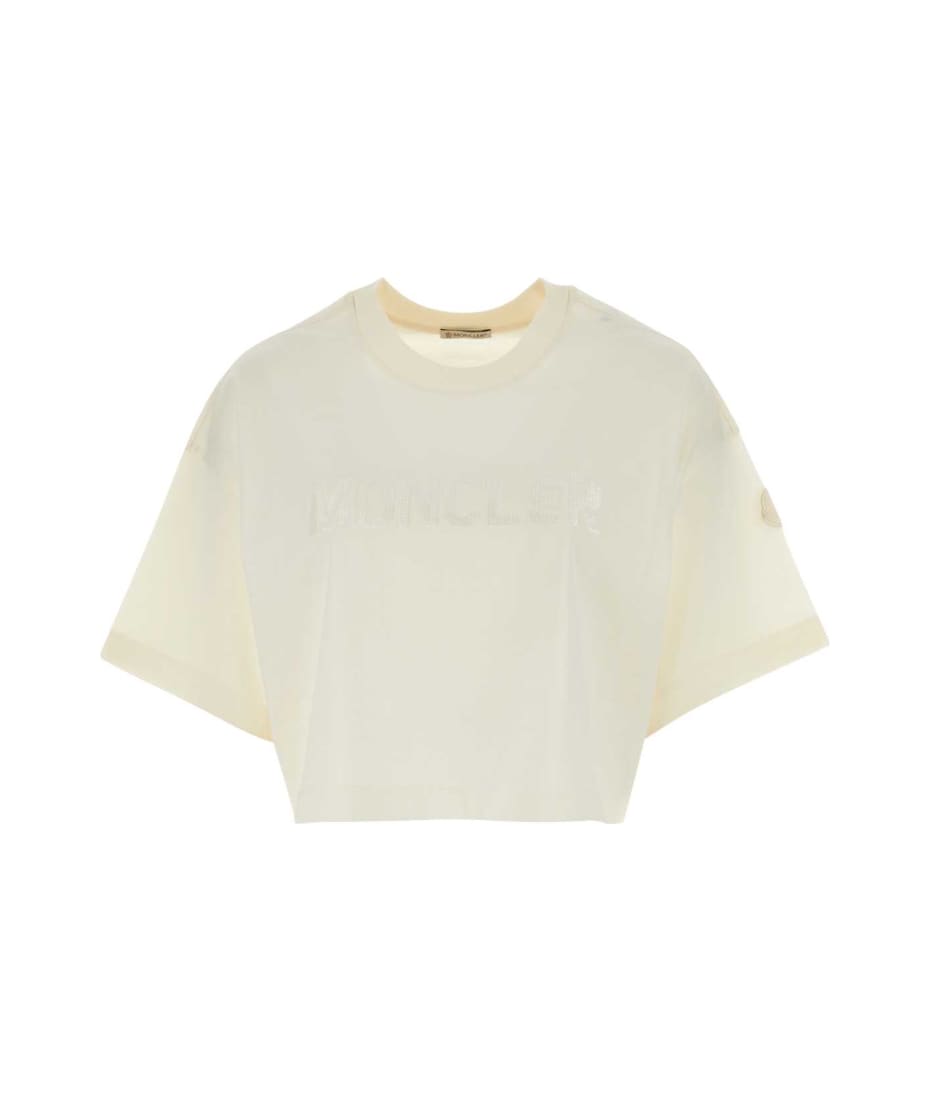 【送料&関税込】Moncler Ivory Cotton Oversize T-shirt Moncler Ivory Cotton Oversize T-shirt | italist