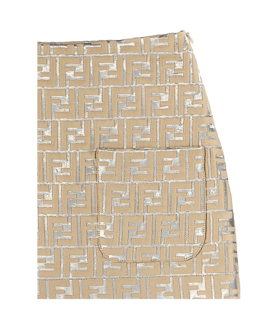 Fendi Logo Brocade Skirt | italist