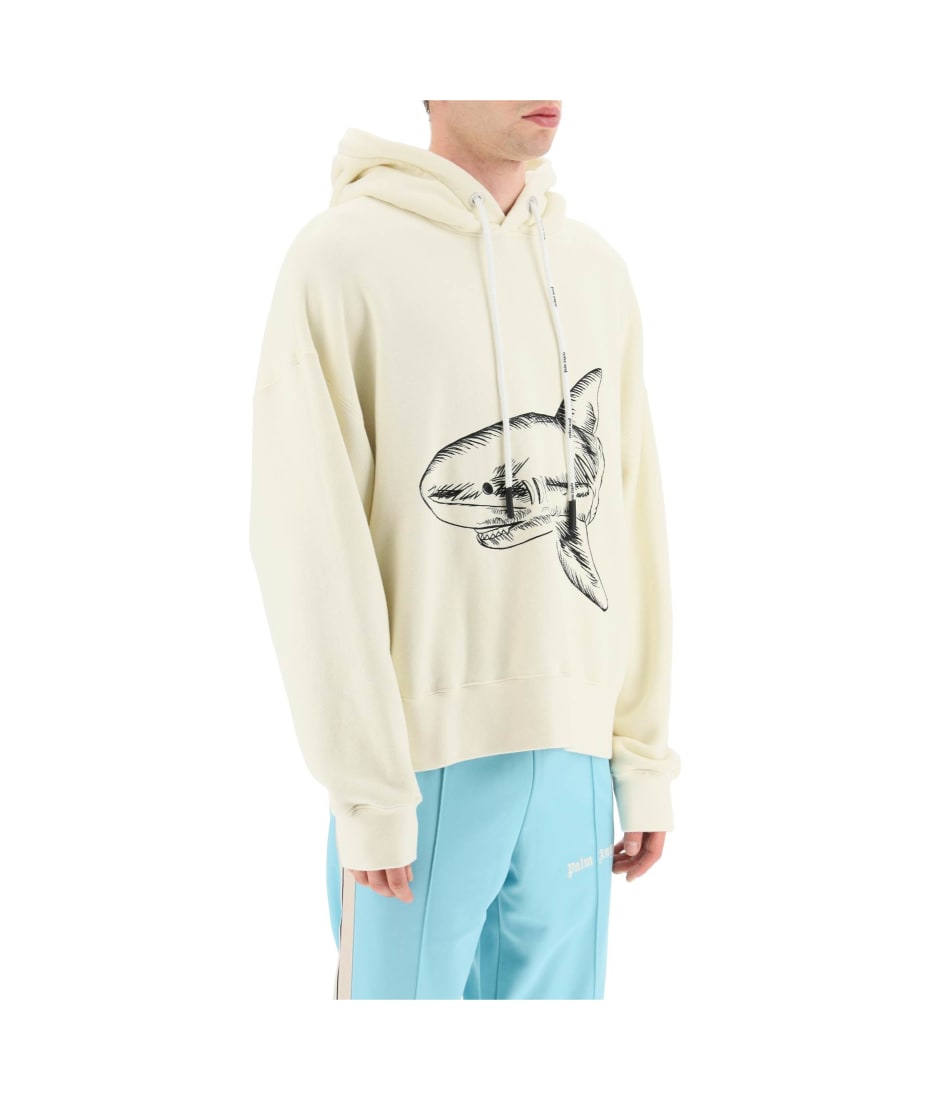 Vetements Inside-Out Shark Hoodie Ecru Size Medium Unisex Sweatshirt