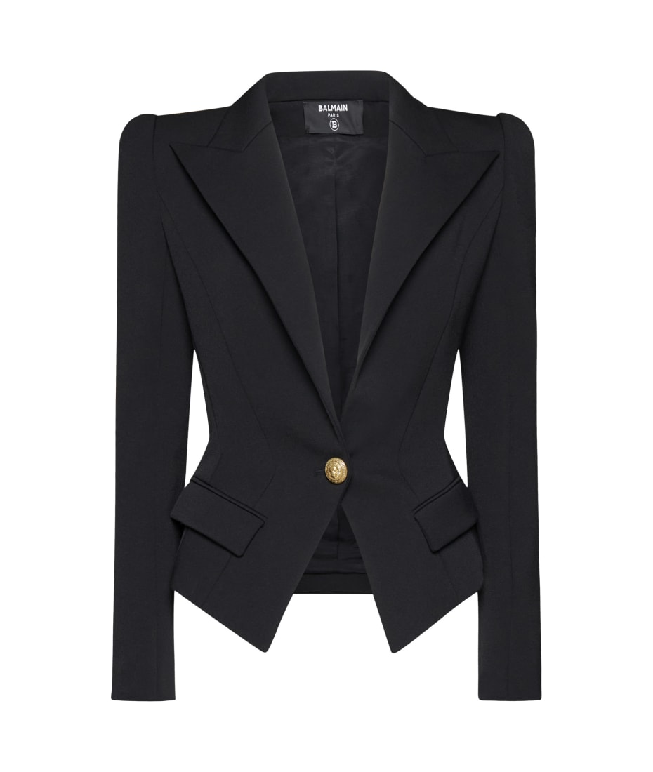 ジャケット BALMAIN SS24 SINGLE-BREASTED JACKET (CF1SE055_WC090PA) Balmain Single-breasted Blazer Jacket | italist