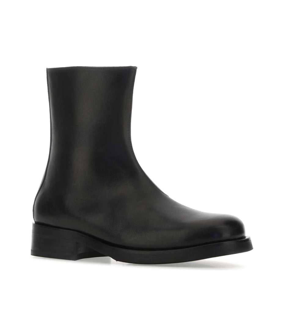 Our Legacy Black Leather Camion Ankle Boots | italist