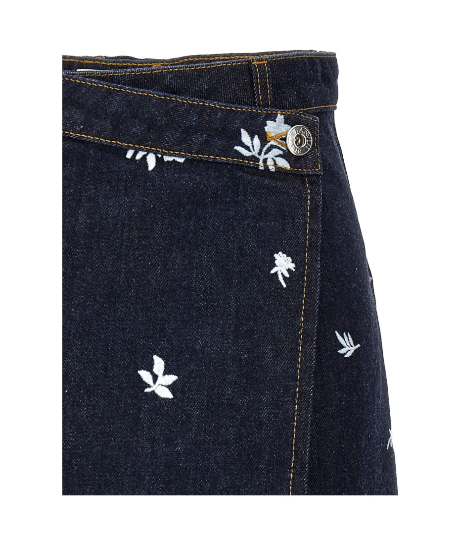 【関税込み】lanvin All-over embroidery skirt Lanvin All-over Embroidery Skirt | italist