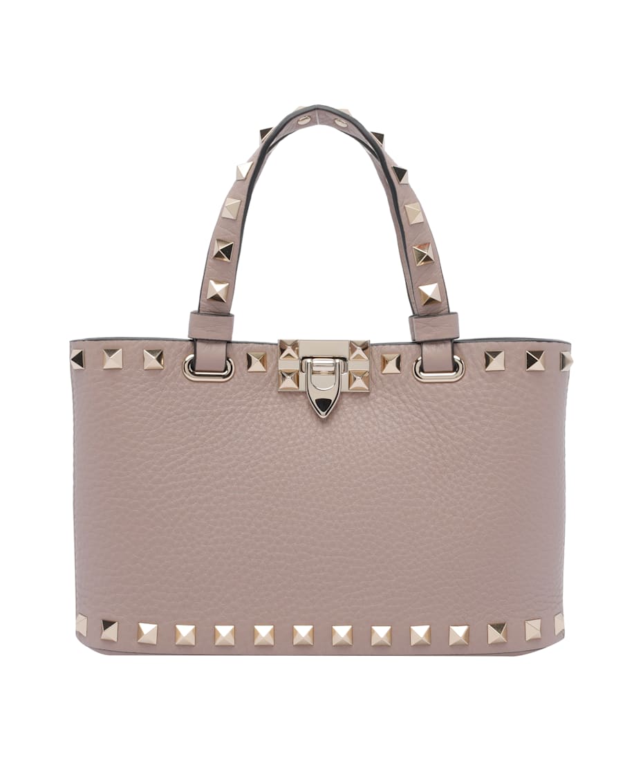 ハンドバッグ Valentino Garavani ROCKSTUD MINI HANDBAG Valentino Garavani Mini Rockstud Calfskin Top Handle Bag