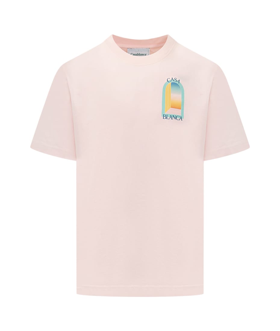 ◇LENINA◇ CALLA city print Tshirt_BEIGE T-shirt in beige color with rhinestones brand GUESS