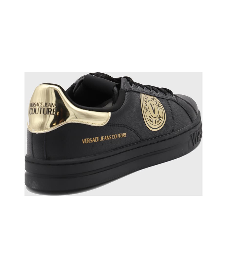 Versace Jeans Couture Black And Gold Sneakers | italist Versace Jeans Couture Black And Gold Sneakers | italist
