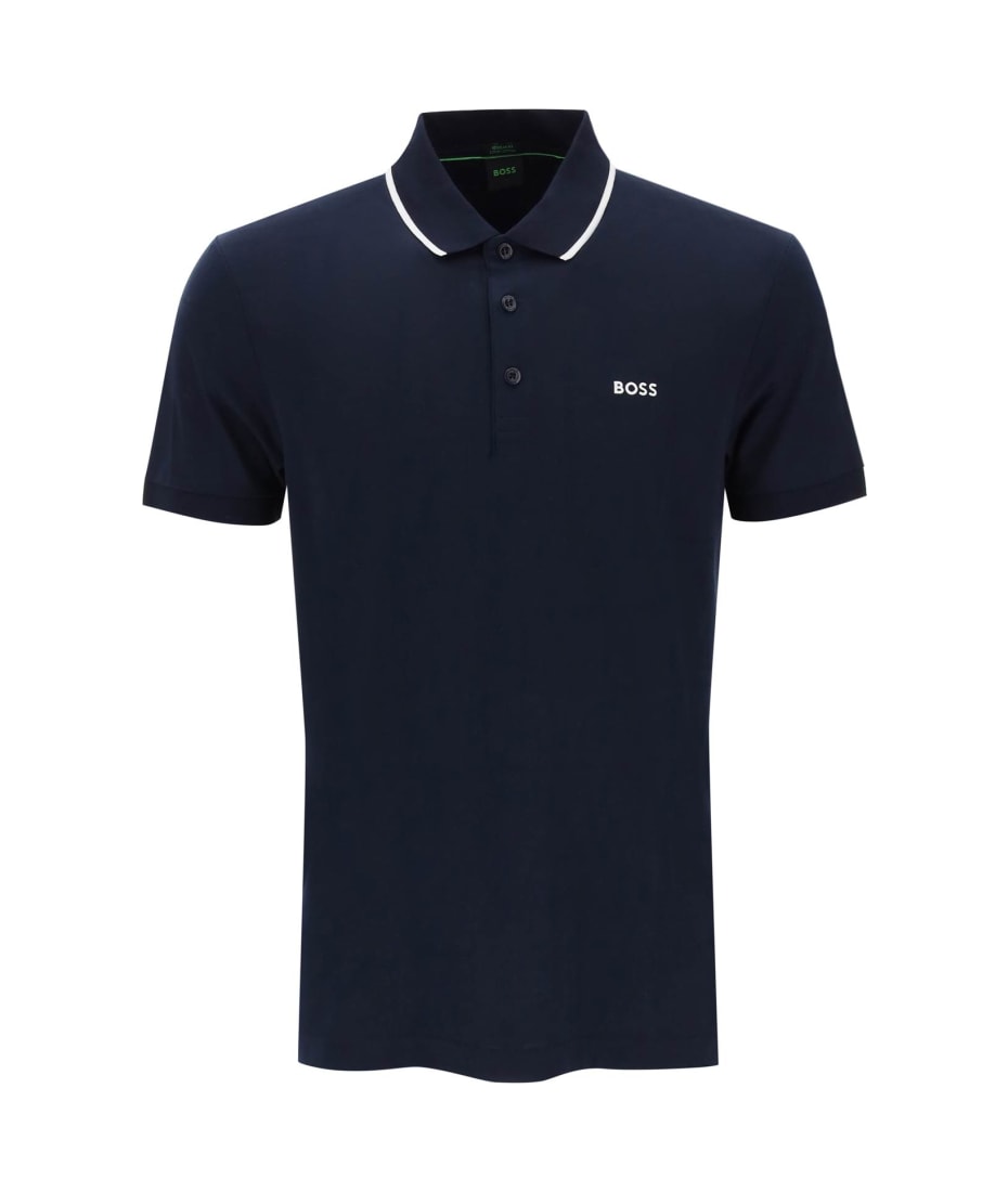 BOSS - Regular-fit polo shirt with logo embroidery