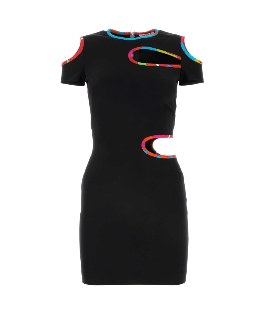Pucci Black Stretch Nylon Mini Dress | italist