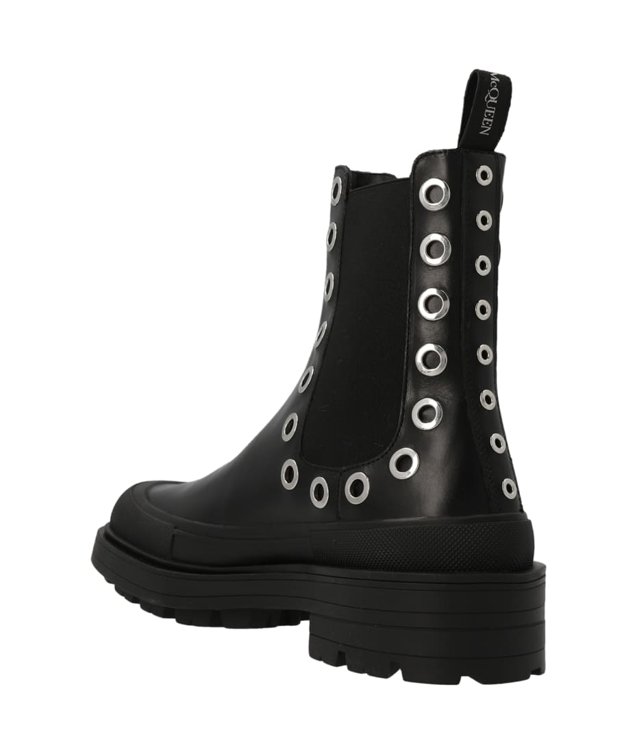 ショートブーツ・ブーティ Boxcar Boots in Black/Silver Leather The Great Boxcar Boot Boxcar Boots In Black/Silver Leather