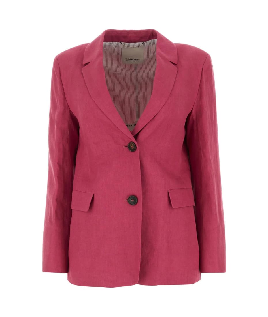 ジャケット S Max Mara Tyrian purple linen Sofia blazer S Max Mara Tyrian Purple Linen Sofia Blazer | italist