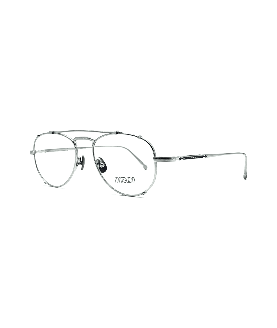 メガネ MATSUDA Matsuda - M3142.RX - pw (M3142 RX WHITE PALLADIUM) Matsuda Official | M3142 Aviator Glasses - Hand Made in Japan