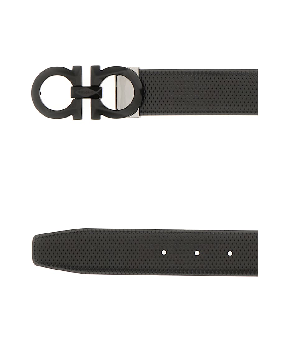 割引クーポン Black Ferragamo Leather italist | Belt 小物