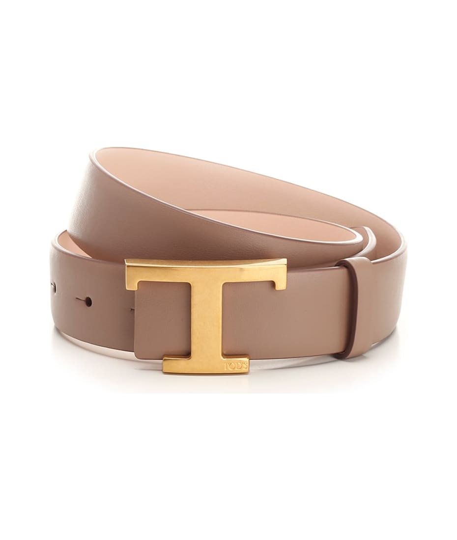★TOD'S★T timeless belt★大人気★ Woman ブラック T タイムレス レザー ベルト