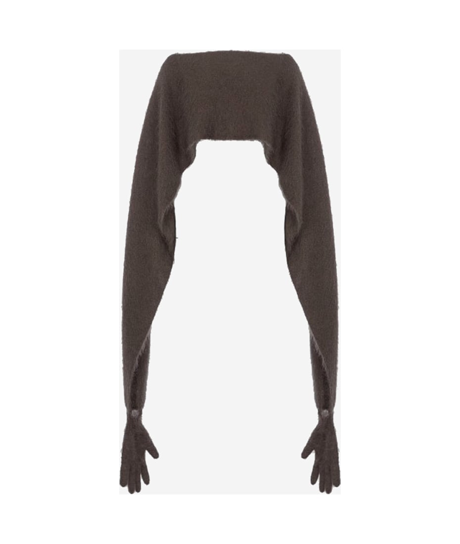 【送料&関税込】Moschino Mohair Blend Short Cape With Gloves Moschino Mohair Blend Short Cape With Gloves | italist