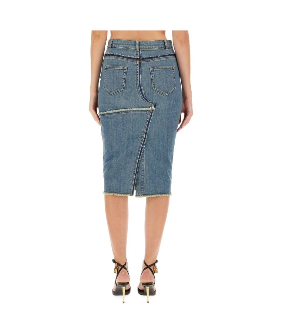 スカート TOM FORD FW23 MIDI SKIRT (GC4130_DEX217HB460) Tom Ford Denim Midi Skirt | italist