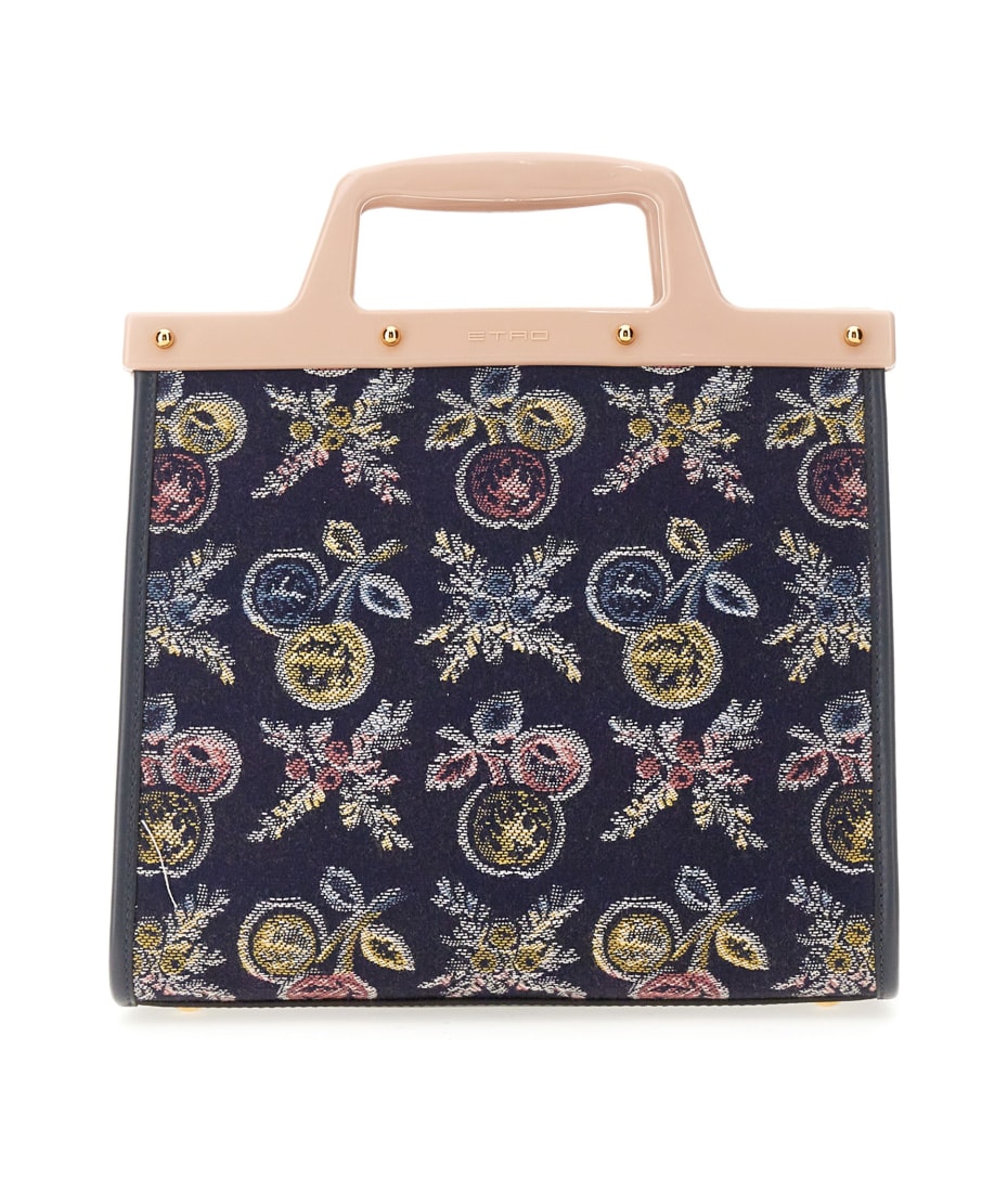 Love Trotter Medium Embroidered Tote Bag in Beige - Etro