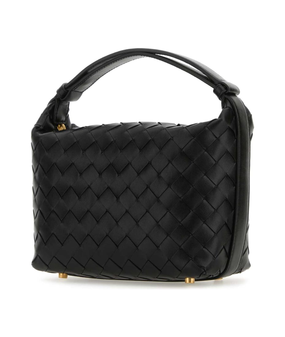 Bottega Veneta Black Nappa Leather Mini Wallace Handbag