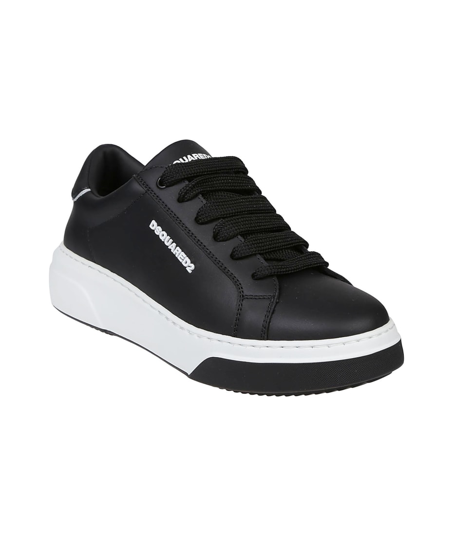 ディースクエアード レザー スニーカー ブラック SNW0354 Bumper Dsquared2 Bumper Lace-up Low Top Sneakers | italist, ALWAYS