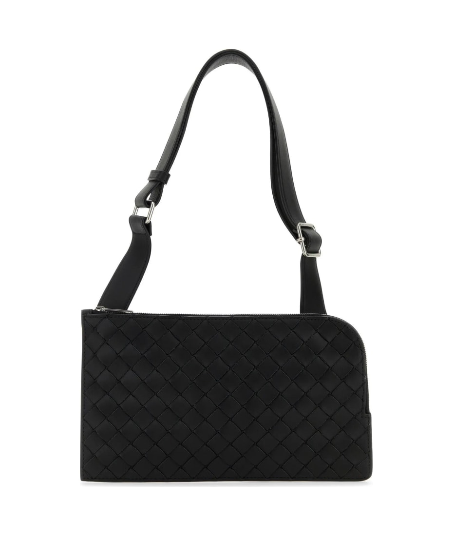 ショルダーバッグ BOTTEGA VENETA Black Leather Belt Bag Bottega Veneta - Black Woven Leather Belt Bag | Mitchell Stores