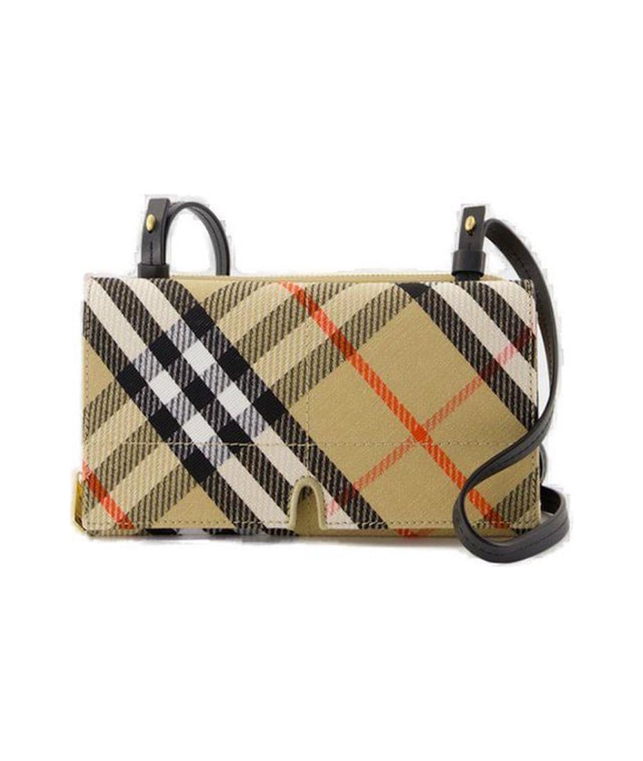 【送料&関税込】Burberry Snip Checked Foldover-top Pouch Burberry Snip Shoulder Bag | Saks Fifth Avenue