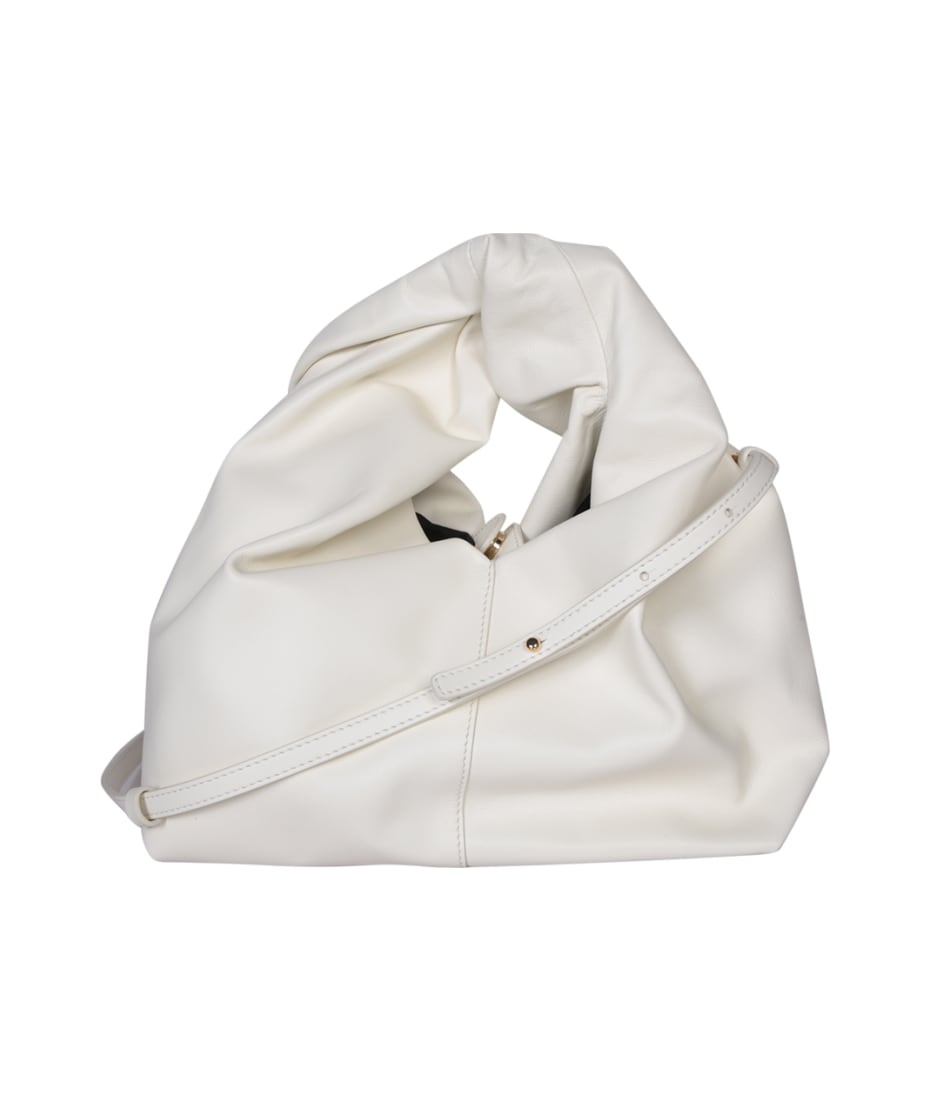 【送料&関税込】J.W. Anderson White Leather Hobo Twister Bag J.W. Anderson White Leather Hobo Twister Bag | italist