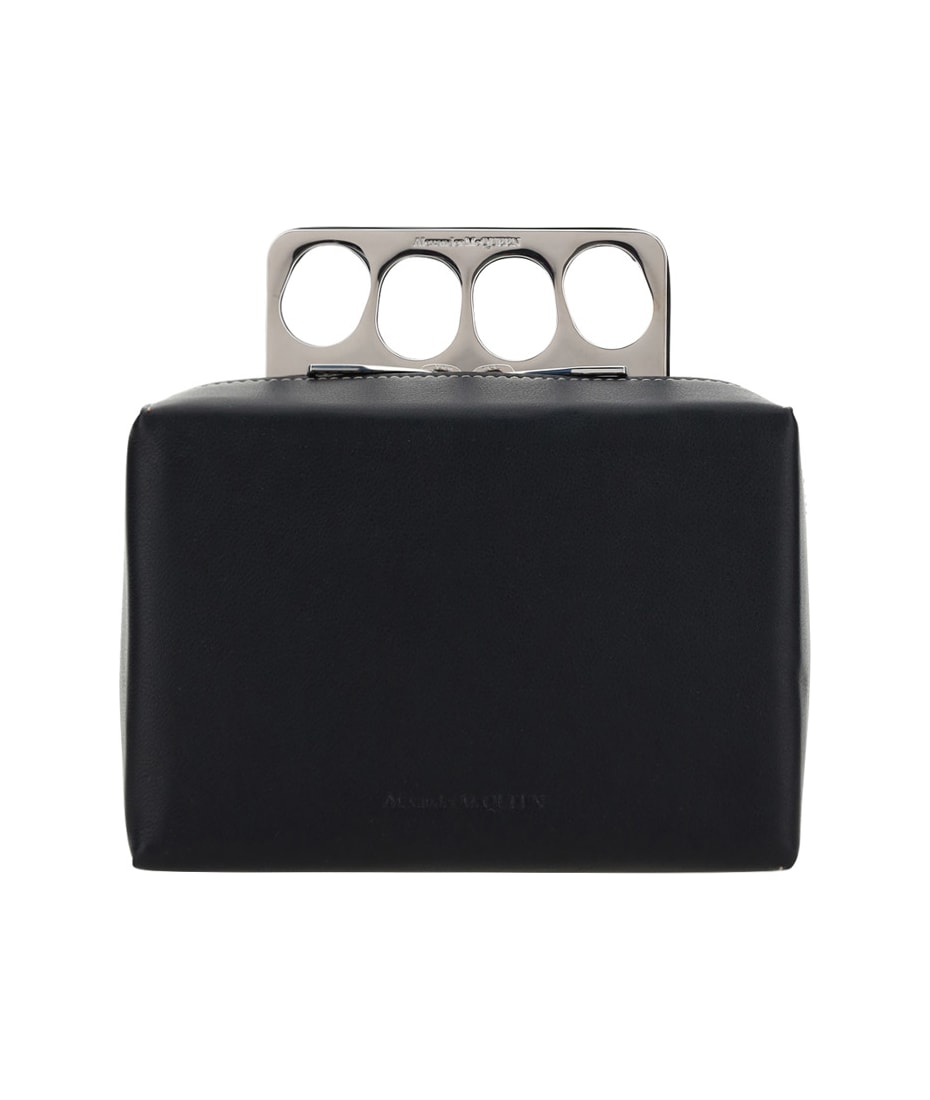 ALEXANDER McQUEEN グリップミニバック Alexander McQueen Black Mini Grip Bag | italist