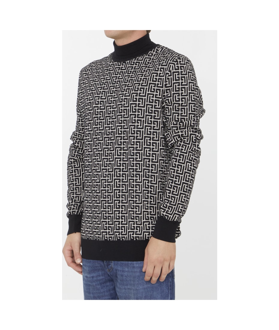 Turtlenecks & Polo necks Balmain - monogram-jacquard logo