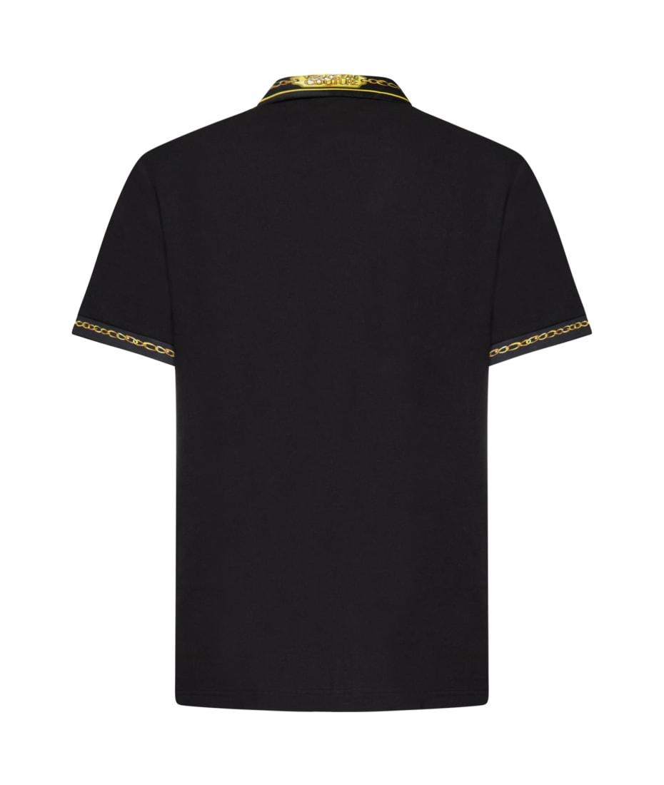 Tシャツ・カットソー VERSACE JEANS Printed piquet polo shirt Versace Piquet Cotton Polo Shirt | Saks Fifth Avenue