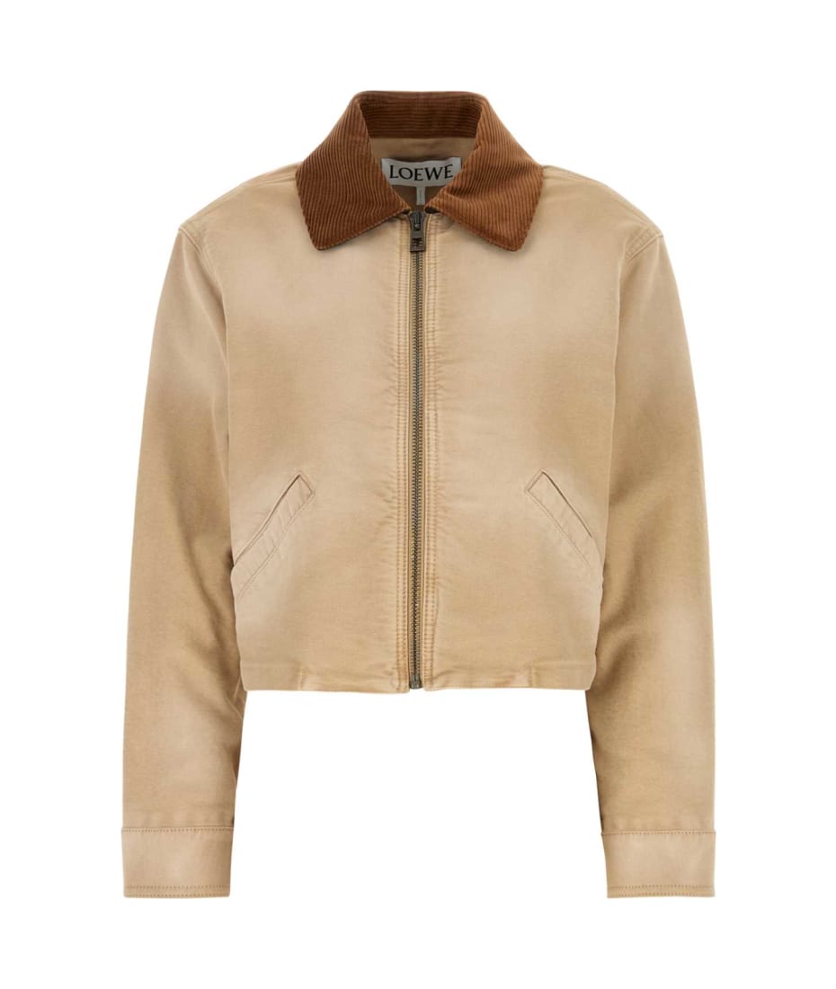 ジャケット Loewe Sand Cotton Blend Jacket Loewe Sand Cotton Jacket | italist