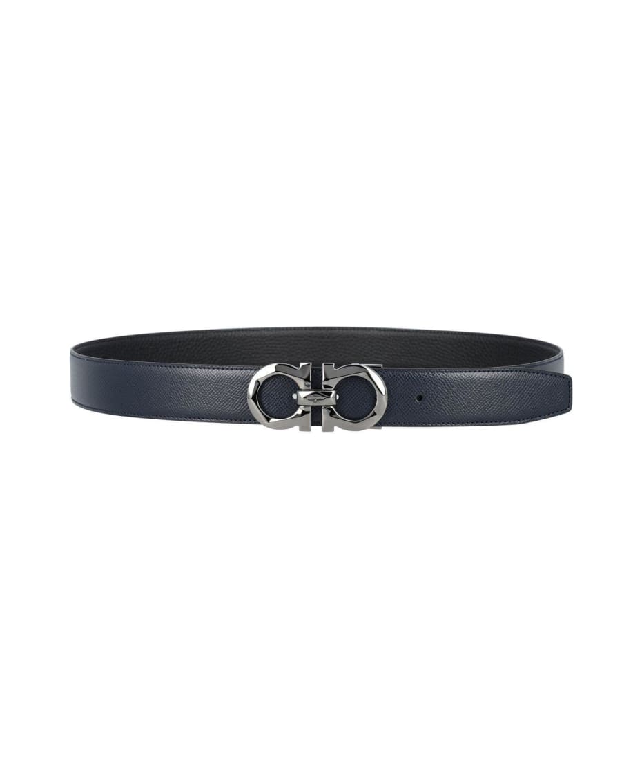 Salvatore Ferragamo Gancini Reversible Leather Belt - 105