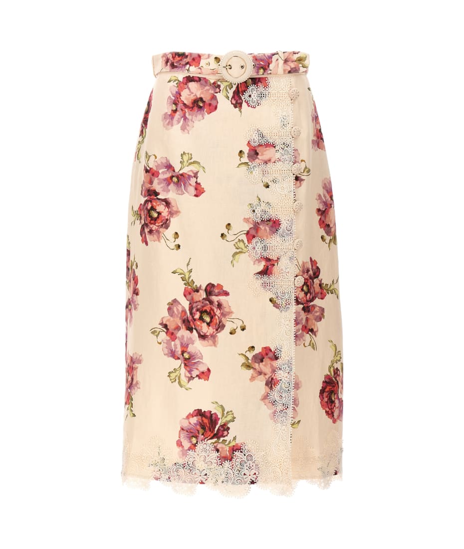 Zimmermann 'high Tide Applique' Skirt | italist