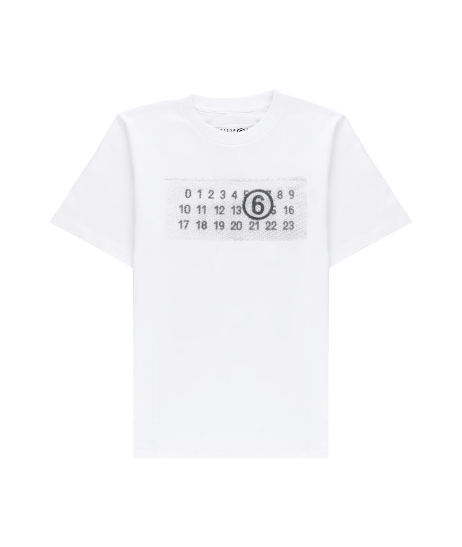 【関税＆送料込み】Mm6 Maison Margiela T-Shirts MM6 Maison Margielaのホワイト グラフィックTシャツがセール中