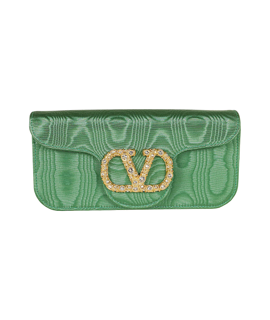 VIP【送料関税込】VALENTINO GARAVANI LOCO LEATHER CLUTCH Valentino Garavani Locò Leather Clutch Bag | Black | FARFETCH