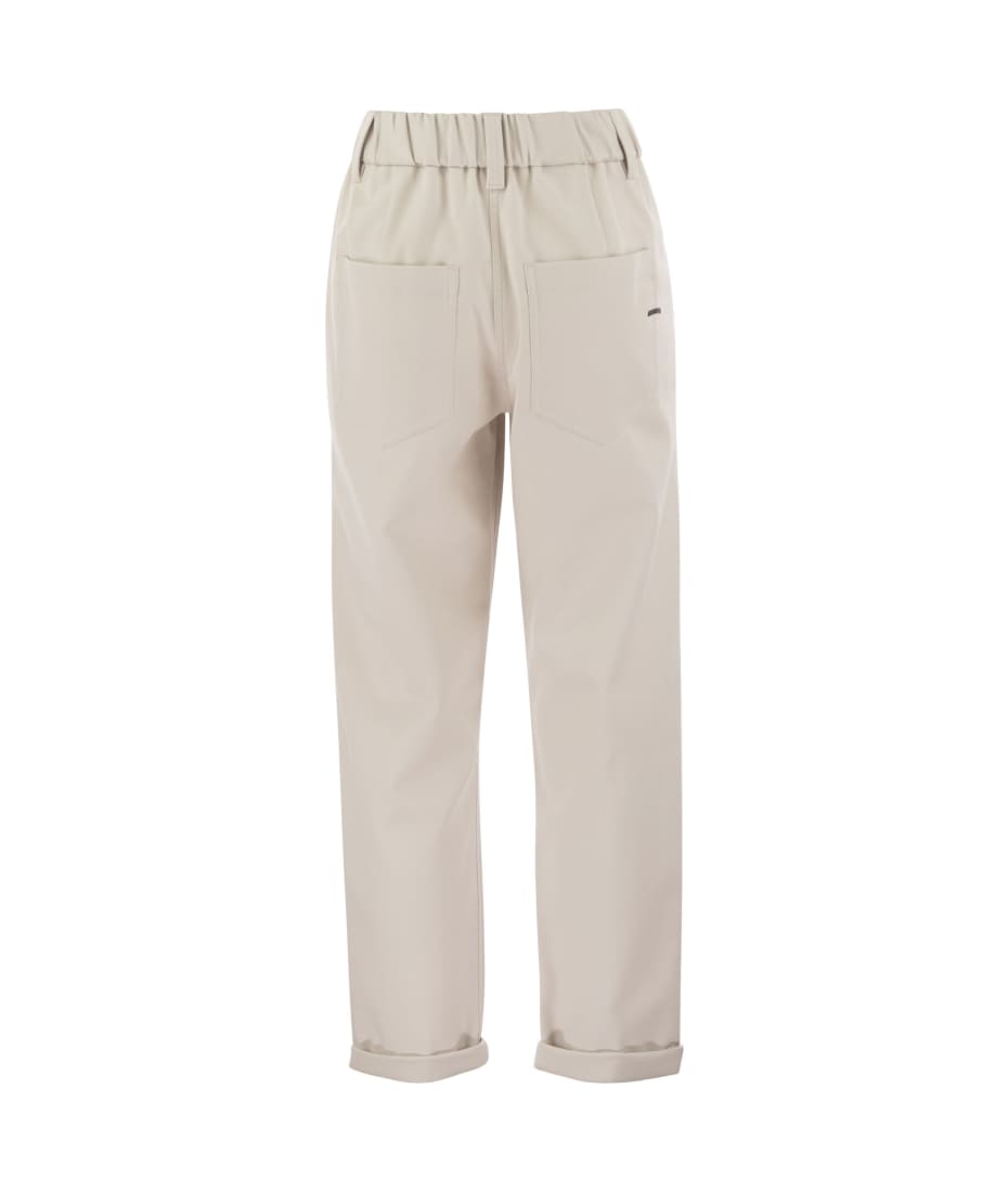 パンツ Brunello Cucinelli Cover Baggy Trousers With Shiny Bartack Brunello Cucinelli Baggy Trousers In Stretch Cotton Cover-up