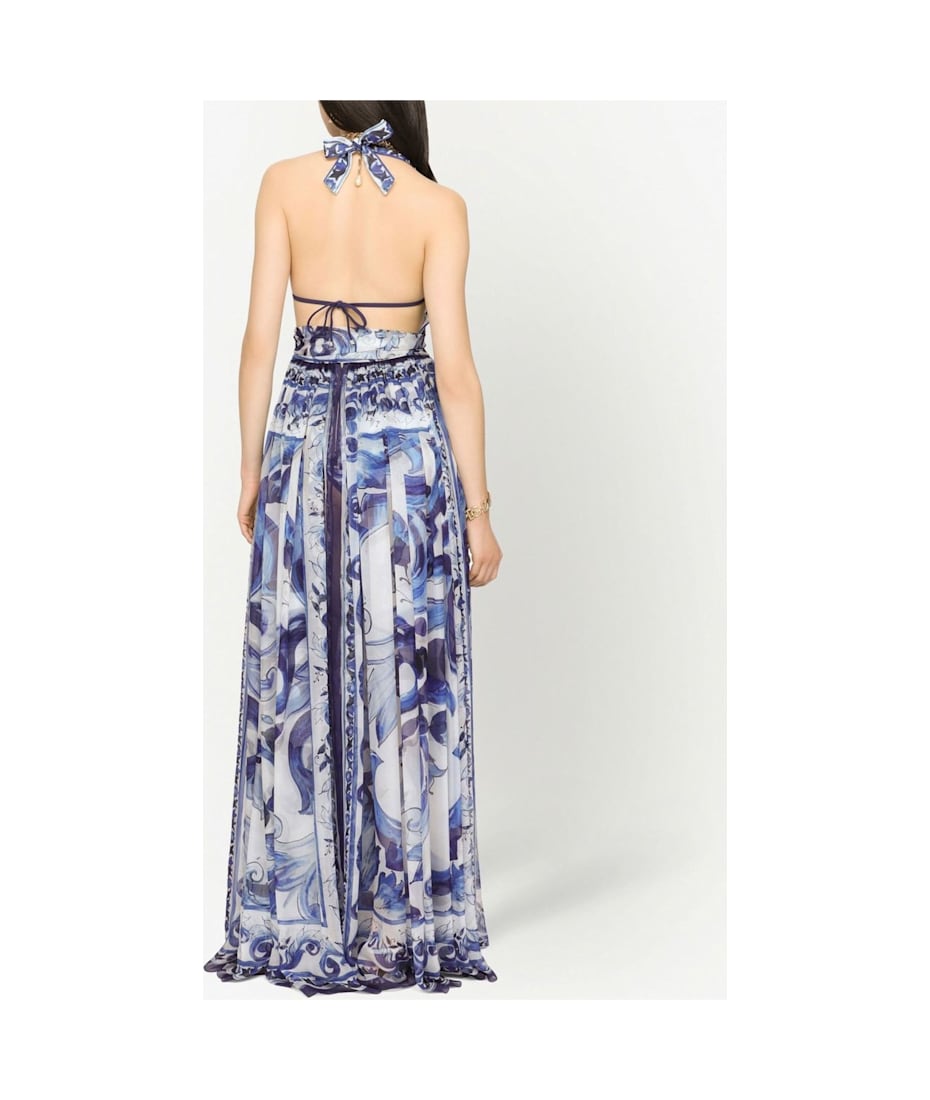【関税&送料込】Dolce & Gabbana Abito Lungo Maiolica Dolce & Gabbana Abito Lungo Chiffon St Maiolica | italist