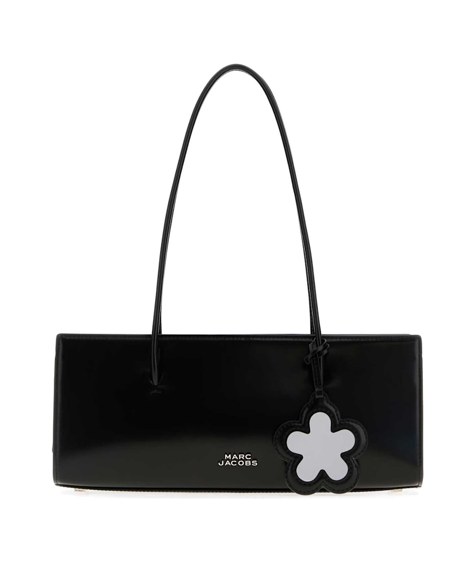 Marc Jacobs Black Leather The Glam Mirror Shoulder Bag
