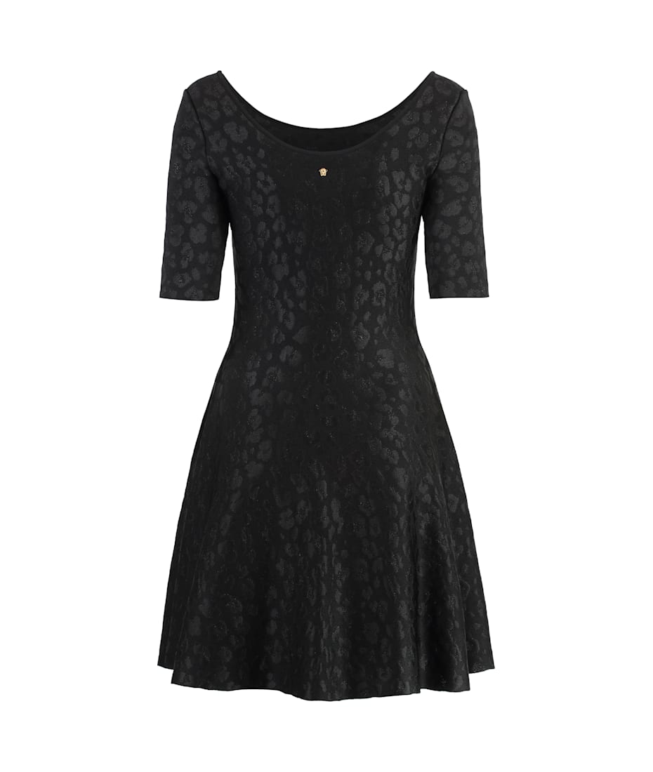 【送料&関税込】Versace Jacquard Knit Mini-dress VERSACE Embellished jacquard-knit mini dress | THE OUTNET