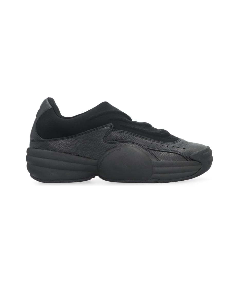 【送料&関税込】Alexander Wang Leather Slip-on Sneakers Alexander Wang - Leather slip-on sneakers black - The Corner