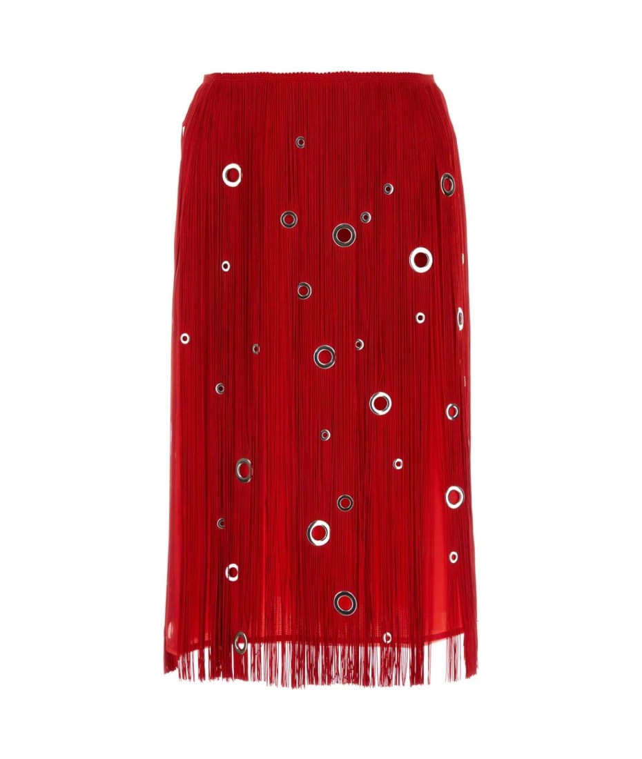 Prada Red Organza Skirt - ROSSO