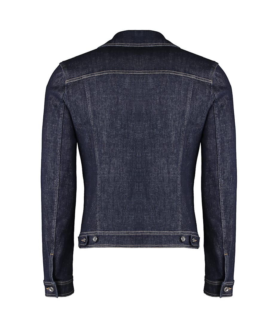 TJ　DOLCE & GABBANA デニムジャケット マルチカラーのメンズ デニムジャケット ストレッチフィット