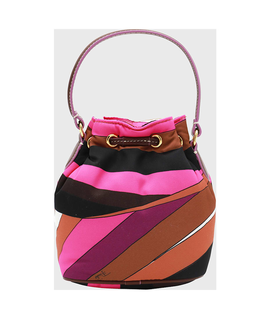 【関税・送料込み】EMILIO PUCCI SATCHELS PINK SATCHEL Pucci Pink Multicolor Satchel | italist
