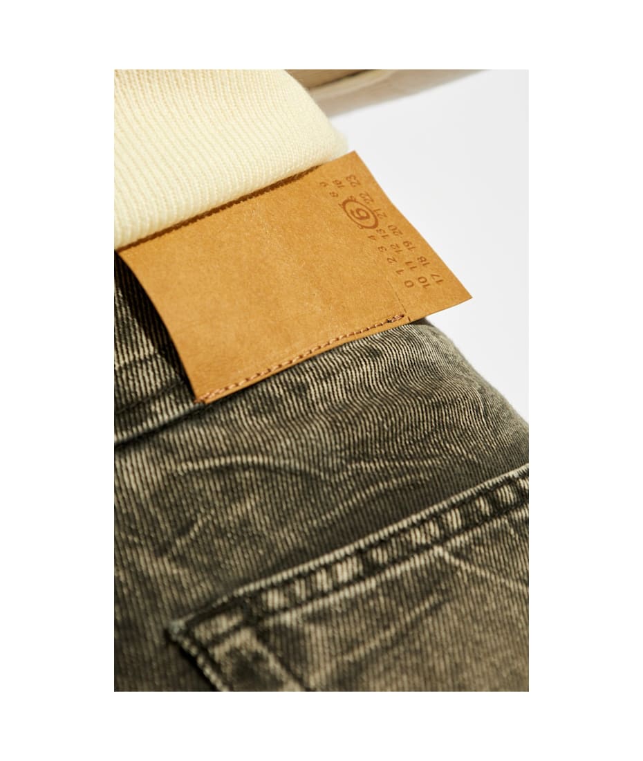 チチ　MM6-012 MM6 Maison Margiela Numeric-patch Trainers | Gold | FARFETCH