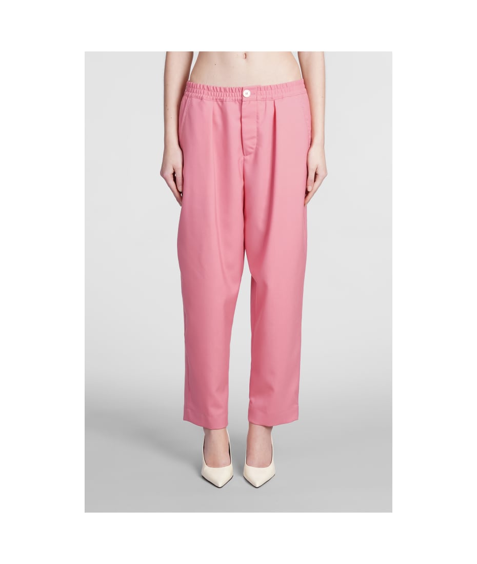 Marni Pants In Rose-pink Viscose | italist