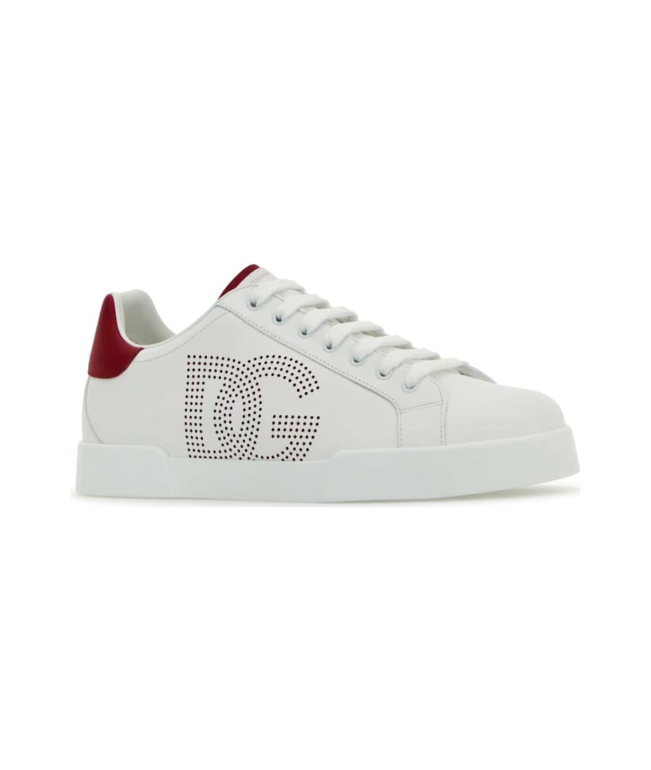 スニーカー Dolce & Gabbana White nappa leather Portofino sneakers Dolce & Gabbana White Nappa Leather Portofino Sneakers