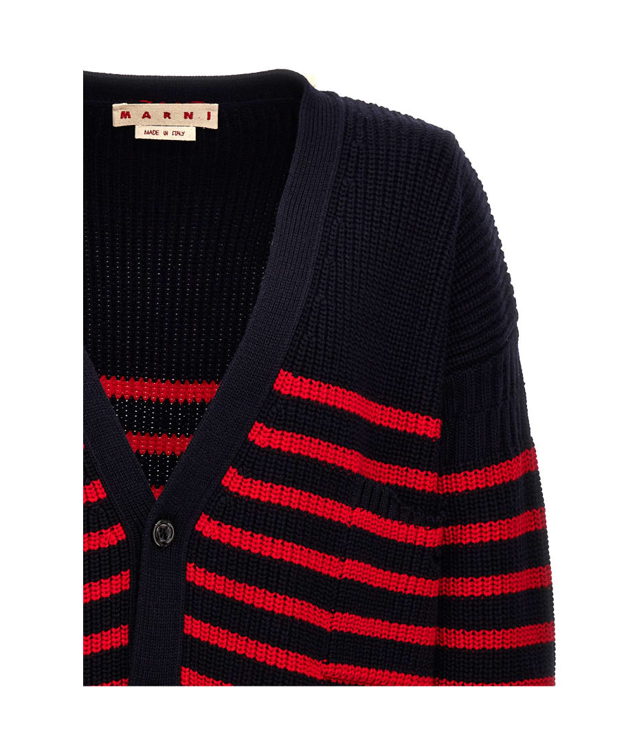 【送料&関税込】Marni Destroyed Effect Striped Cardigan Marni Destroyed Effect Striped Cardigan | ShopSimon