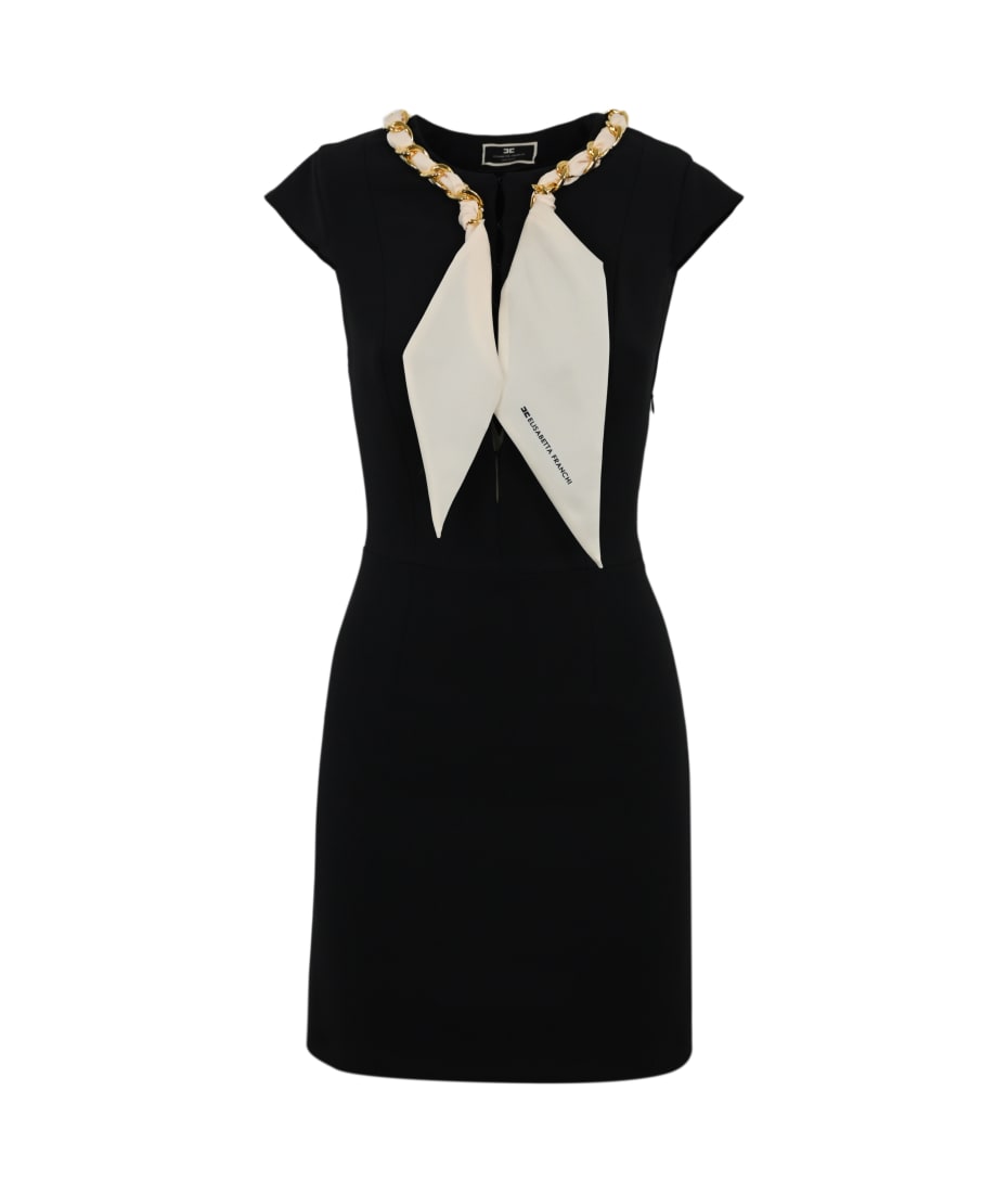 都会的♪◇ette ＆ Crepe ドレス◇ELISABETTA FRANCHI Elisabetta Franchi corset-style Crepe Maxi Dress | Black
