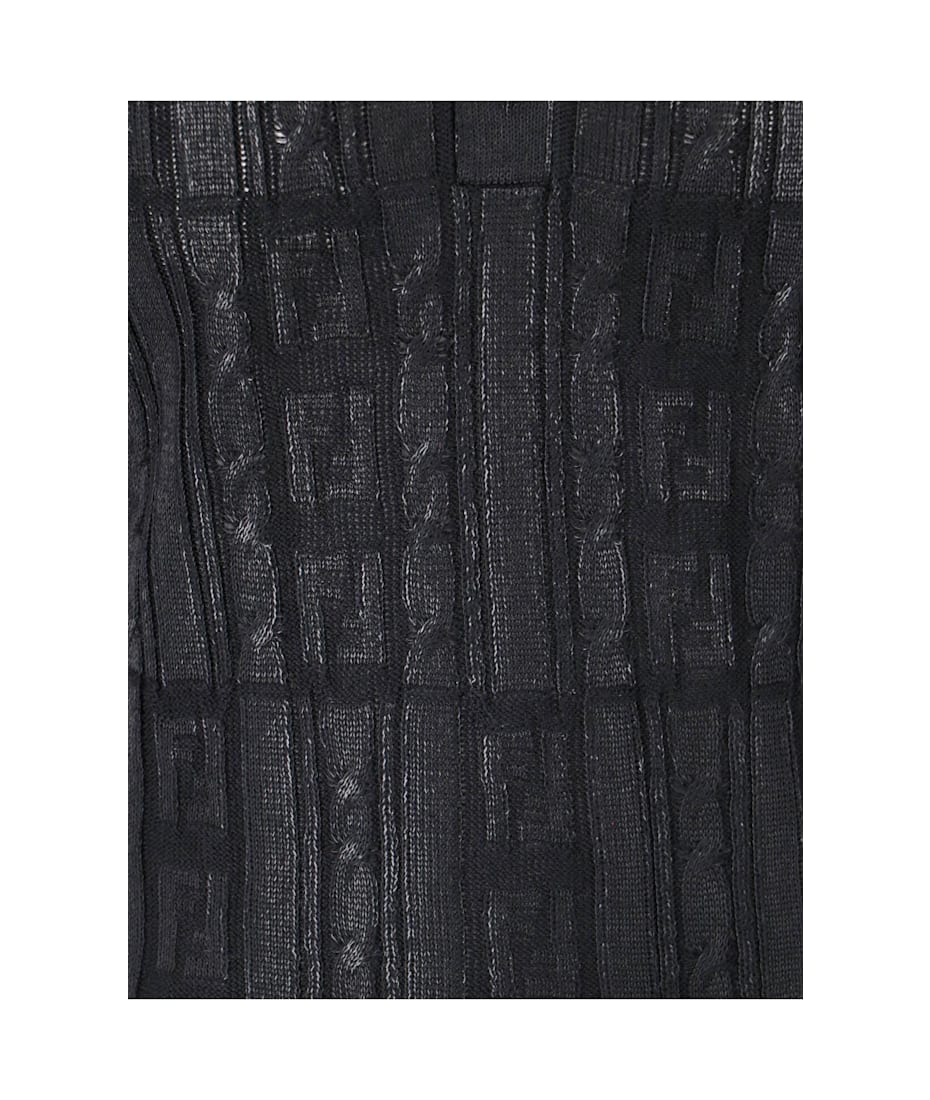 【送料&関税込】Fendi Black Wool Polo Shirt Fendi Black Wool Polo Shirt | italist
